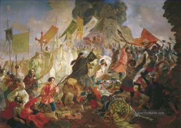 Belagerung von pskow durch den polnischen König stefan batory 1581 1843 Karl Bryullov Ölgemälde